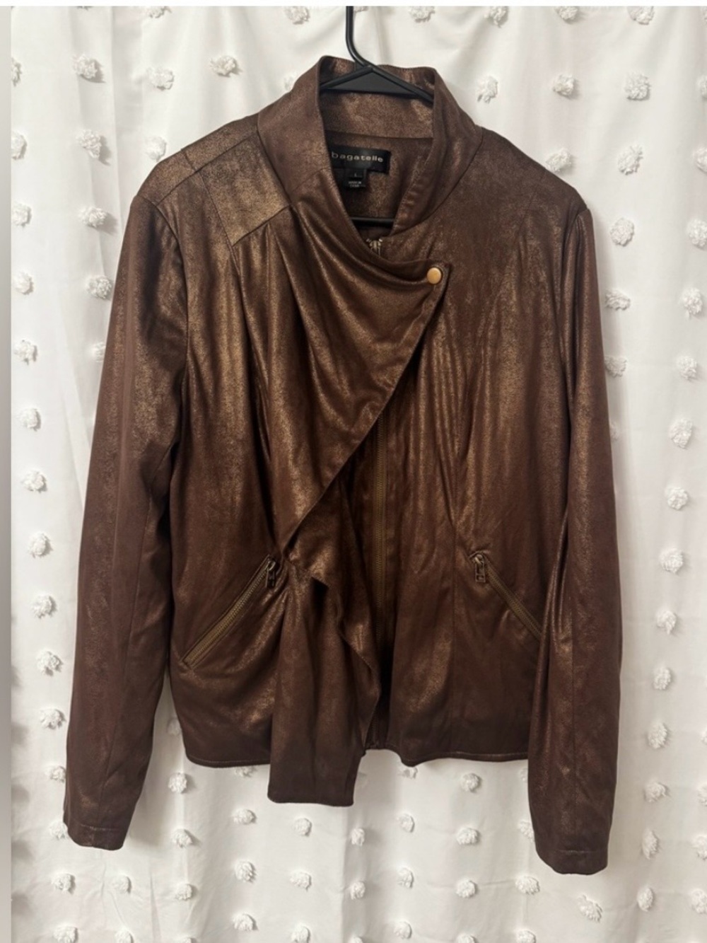 Bagatelle Shimmer Bronze Jacket EUC Size L